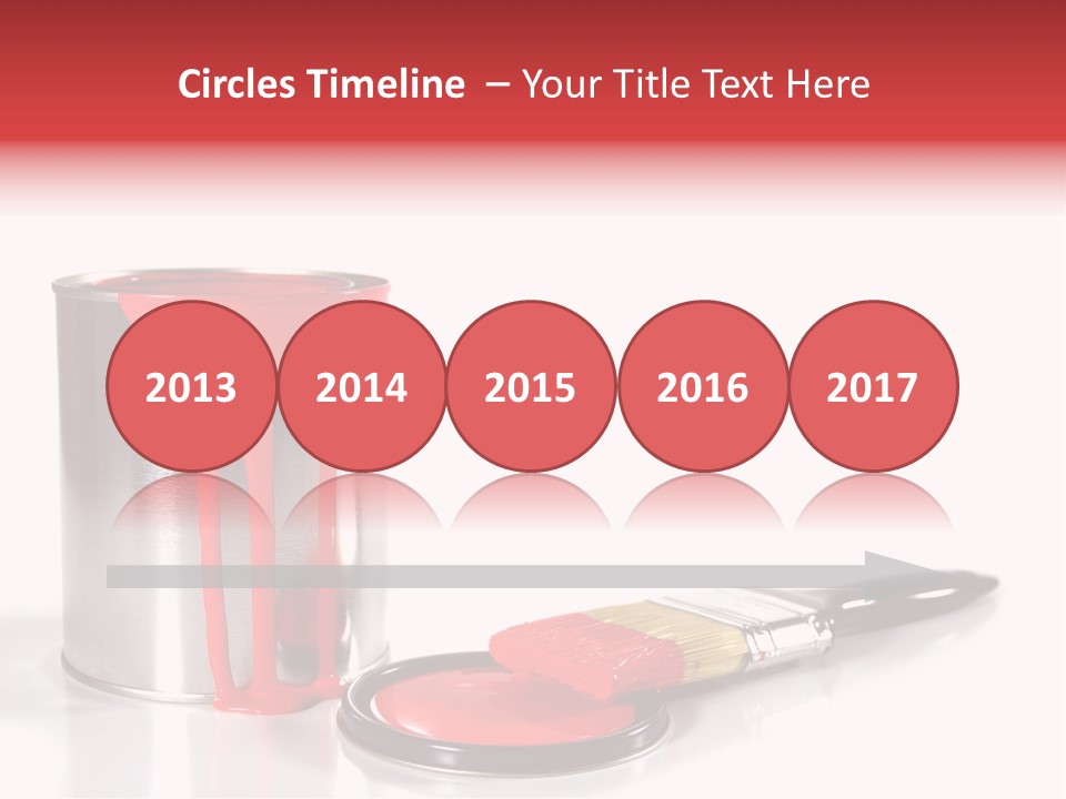 A Red Paint Can With A Brush Next To It PowerPoint Template