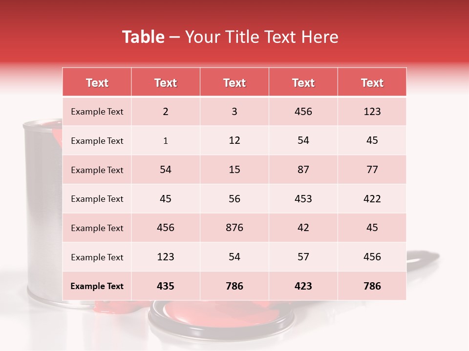 A Red Paint Can With A Brush Next To It PowerPoint Template