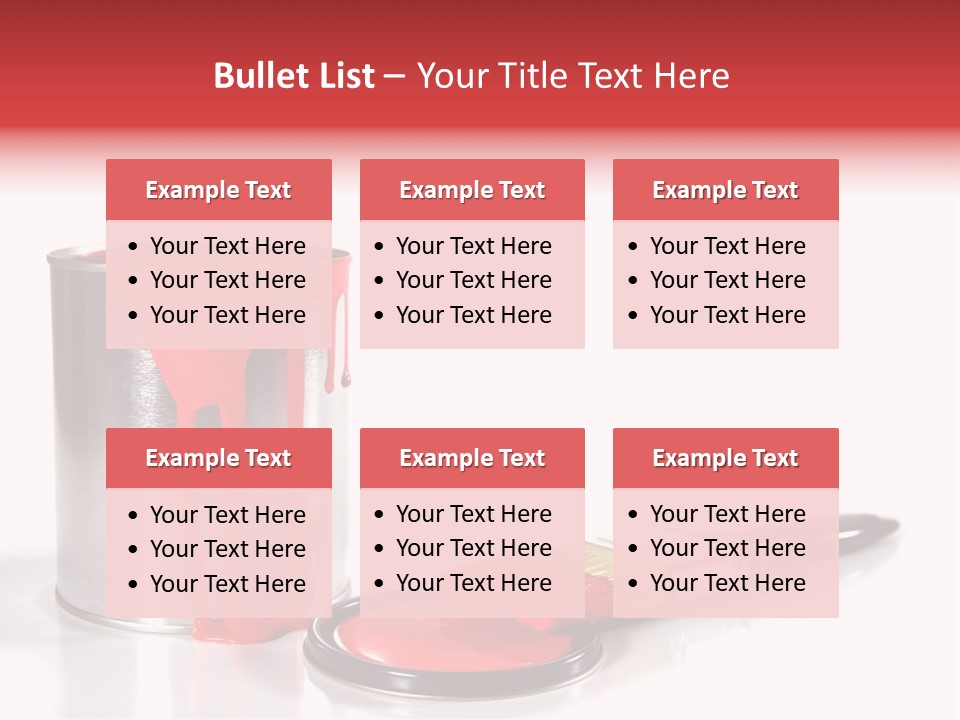 A Red Paint Can With A Brush Next To It PowerPoint Template