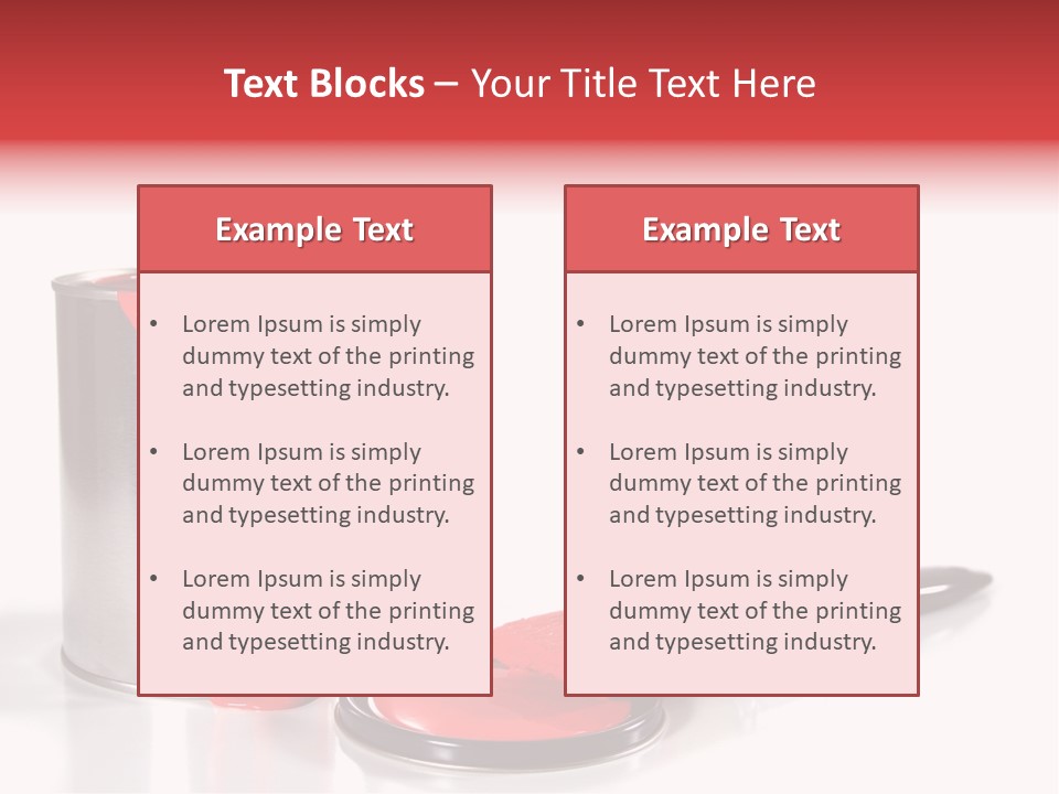 A Red Paint Can With A Brush Next To It PowerPoint Template