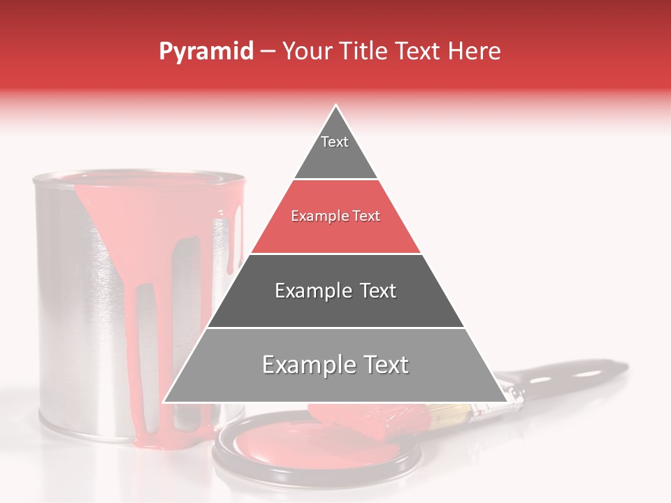 A Red Paint Can With A Brush Next To It PowerPoint Template