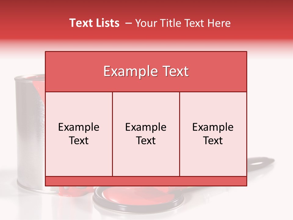 A Red Paint Can With A Brush Next To It PowerPoint Template