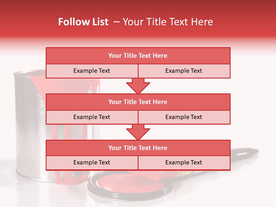 A Red Paint Can With A Brush Next To It PowerPoint Template