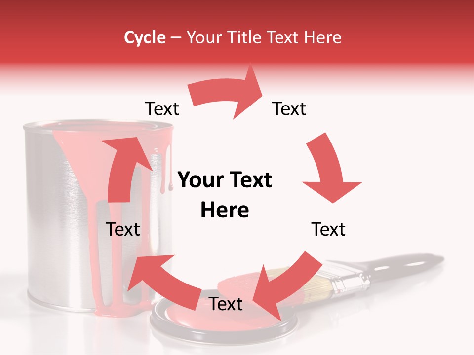 A Red Paint Can With A Brush Next To It PowerPoint Template