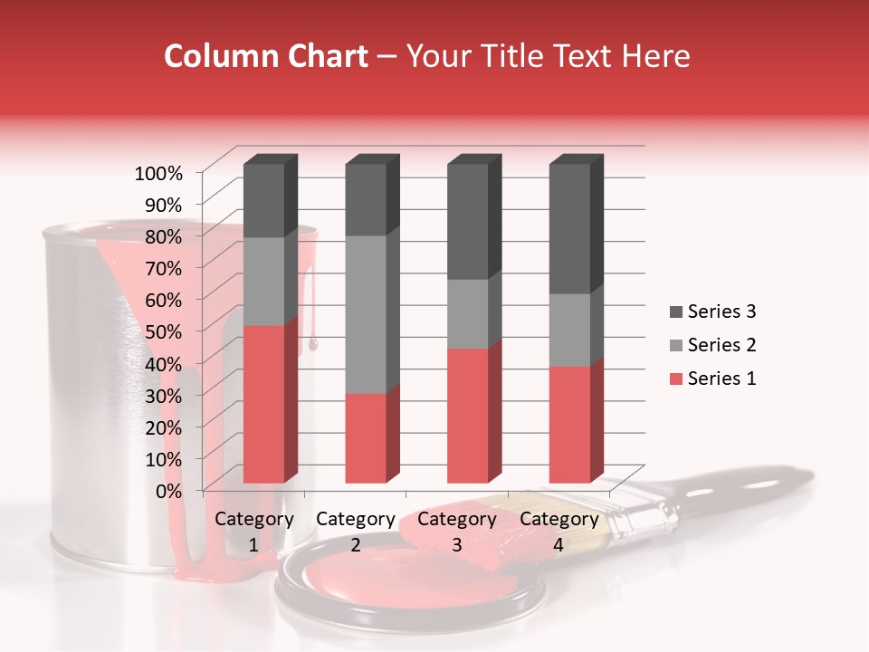 A Red Paint Can With A Brush Next To It PowerPoint Template