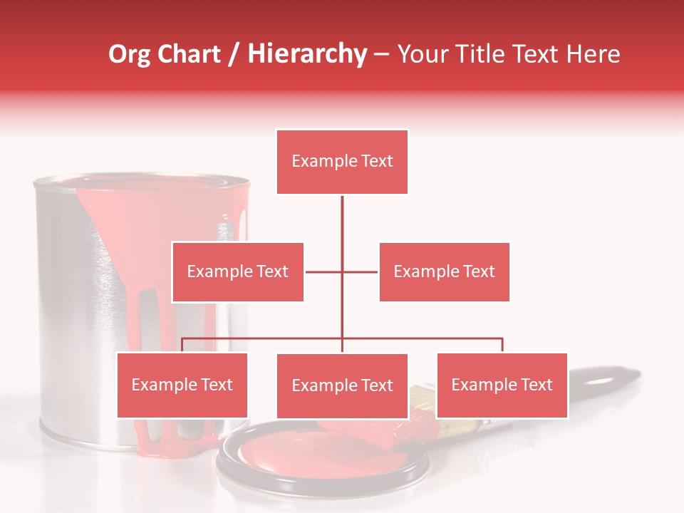 A Red Paint Can With A Brush Next To It PowerPoint Template