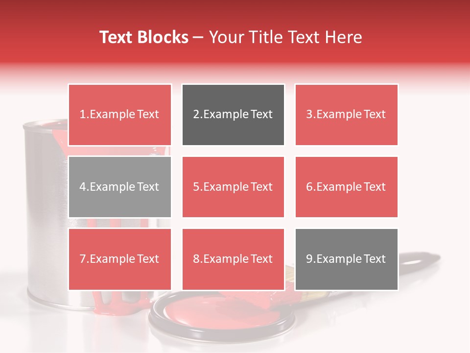 A Red Paint Can With A Brush Next To It PowerPoint Template