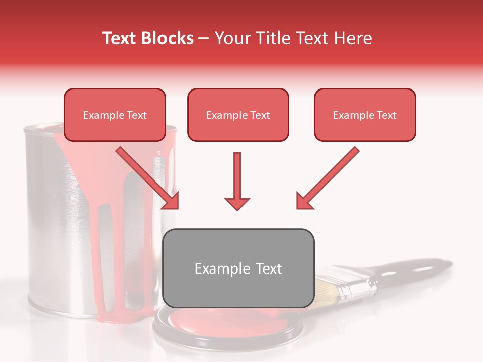 A Red Paint Can With A Brush Next To It PowerPoint Template