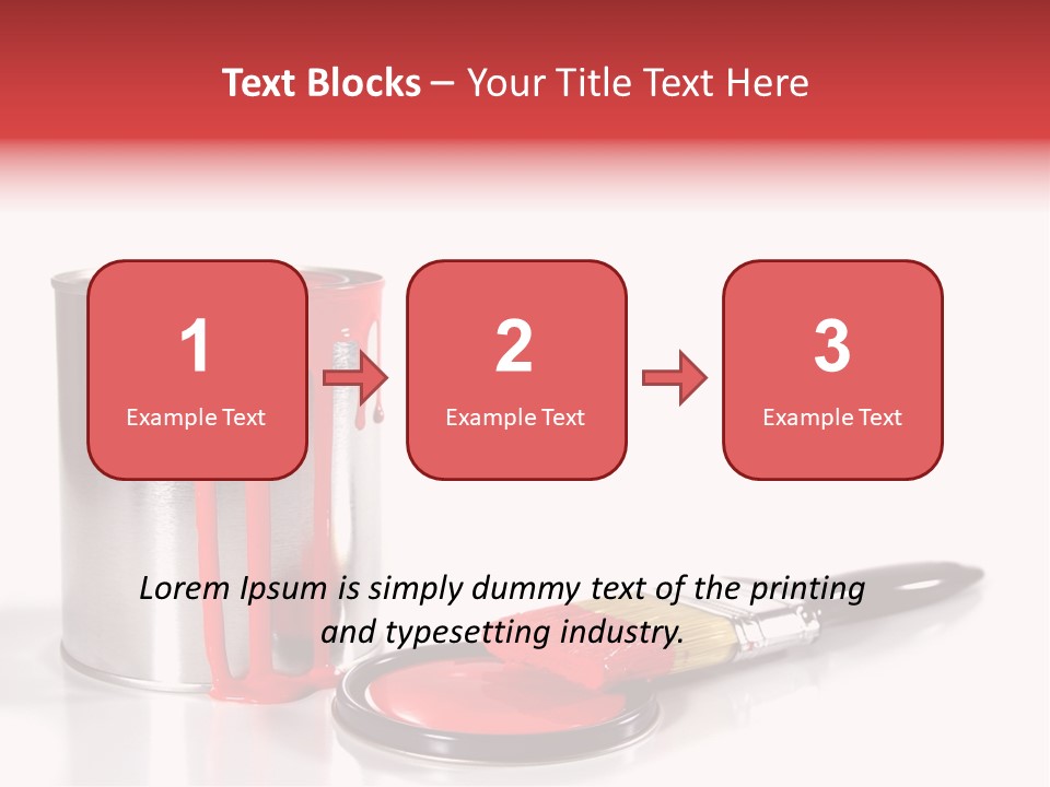 A Red Paint Can With A Brush Next To It PowerPoint Template