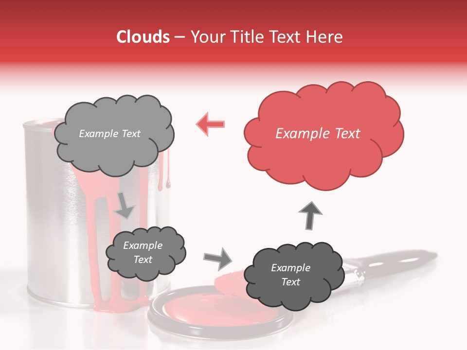 A Red Paint Can With A Brush Next To It PowerPoint Template