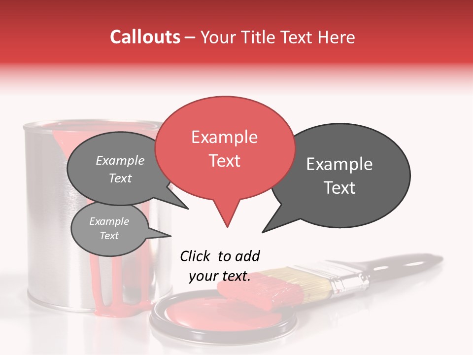 A Red Paint Can With A Brush Next To It PowerPoint Template