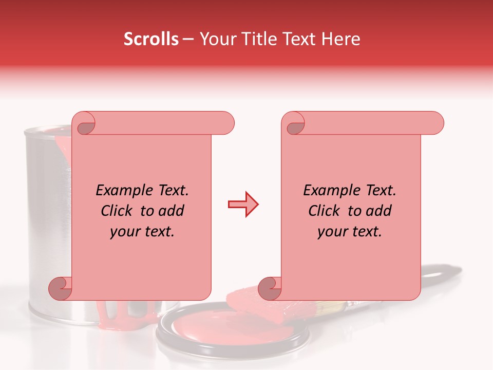 A Red Paint Can With A Brush Next To It PowerPoint Template