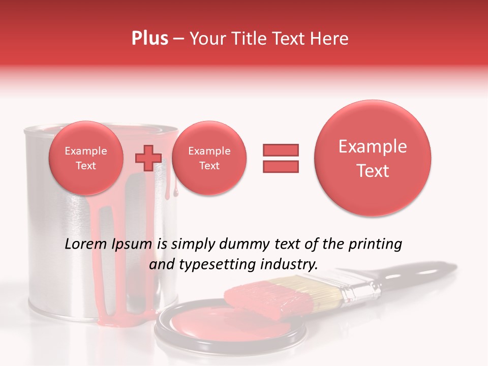 A Red Paint Can With A Brush Next To It PowerPoint Template