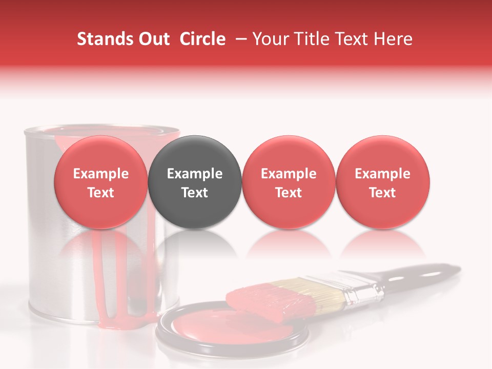 A Red Paint Can With A Brush Next To It PowerPoint Template