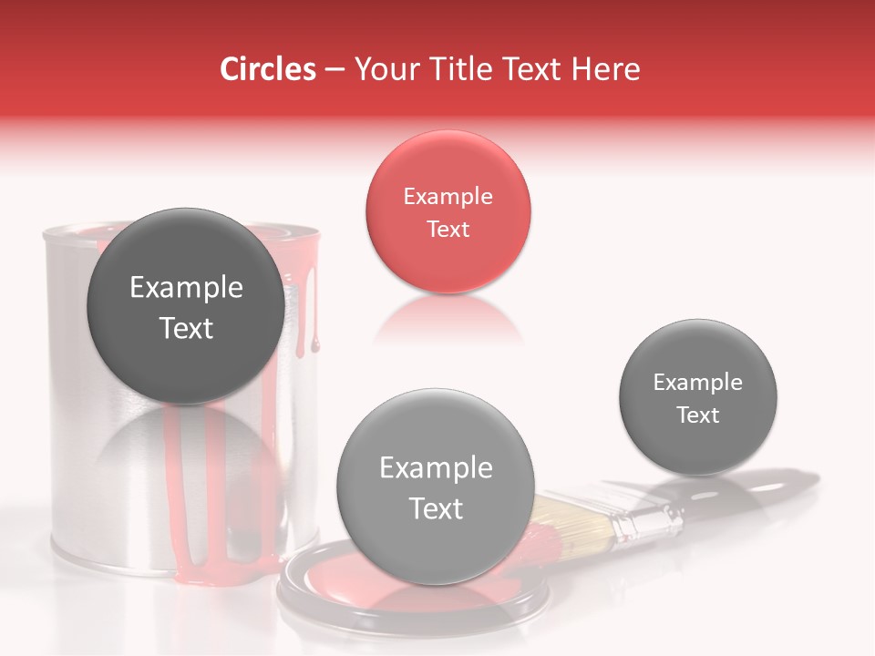 A Red Paint Can With A Brush Next To It PowerPoint Template