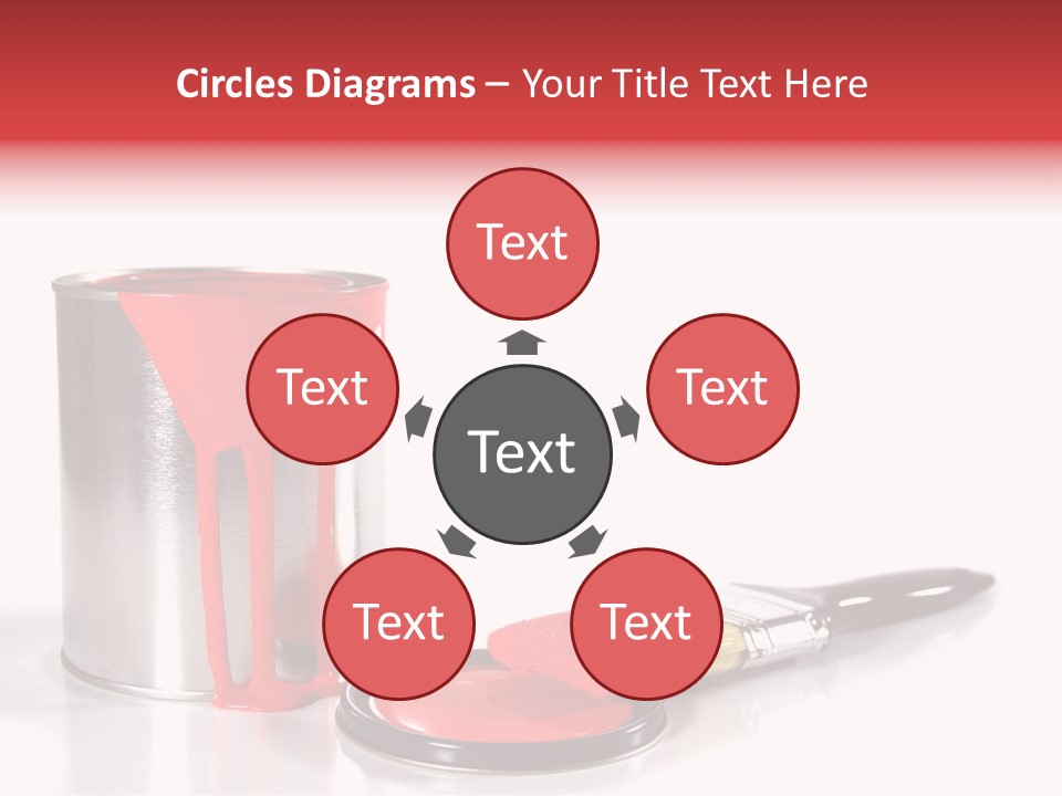 A Red Paint Can With A Brush Next To It PowerPoint Template