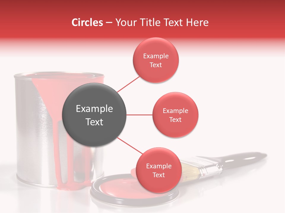 A Red Paint Can With A Brush Next To It PowerPoint Template