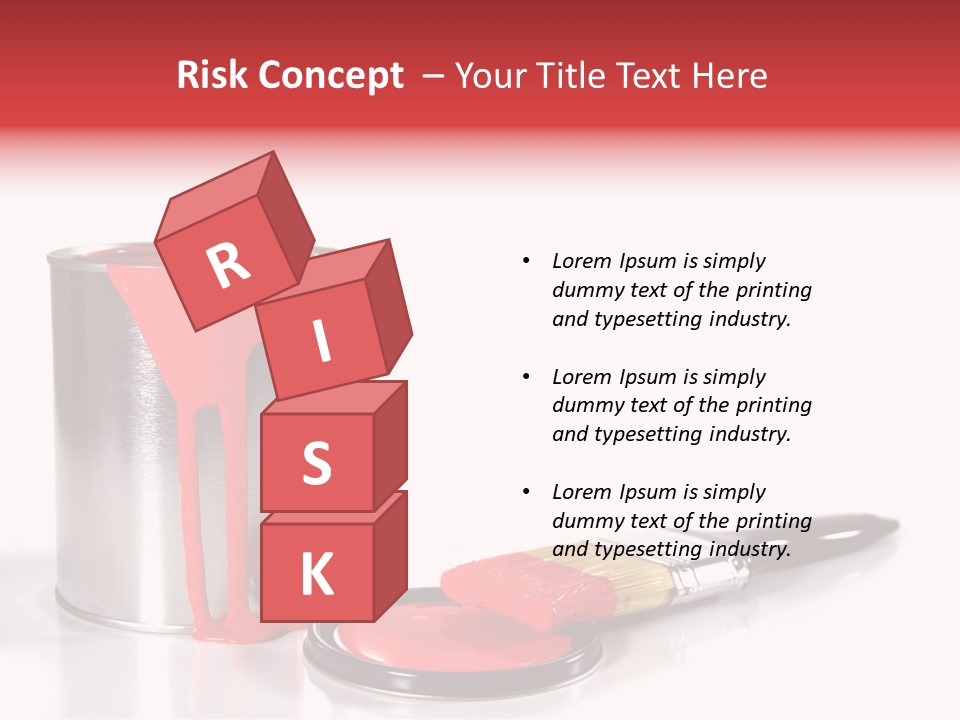 A Red Paint Can With A Brush Next To It PowerPoint Template
