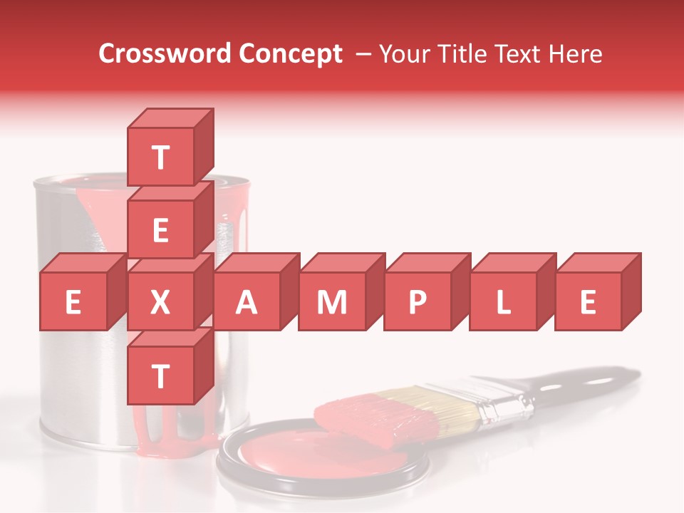 A Red Paint Can With A Brush Next To It PowerPoint Template