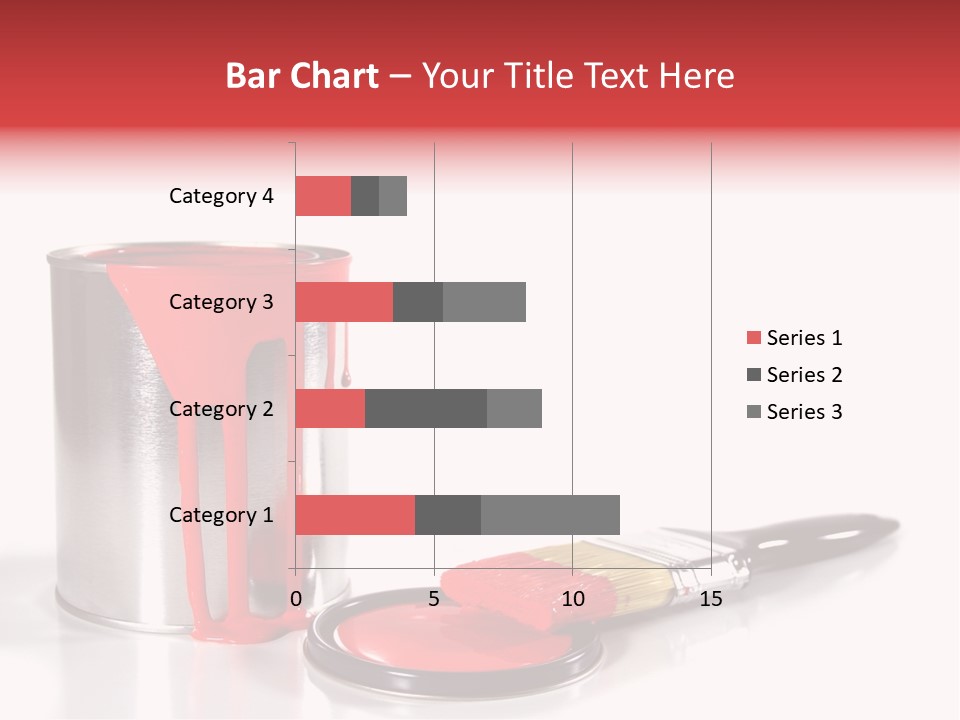 A Red Paint Can With A Brush Next To It PowerPoint Template