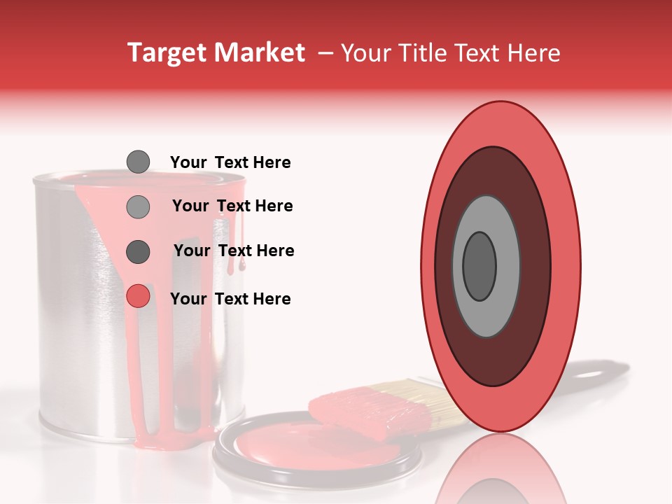 A Red Paint Can With A Brush Next To It PowerPoint Template