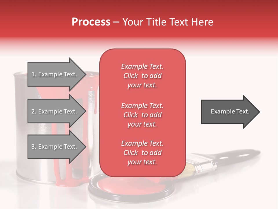 A Red Paint Can With A Brush Next To It PowerPoint Template