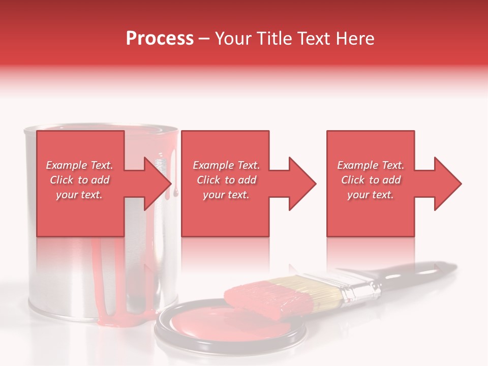 A Red Paint Can With A Brush Next To It PowerPoint Template