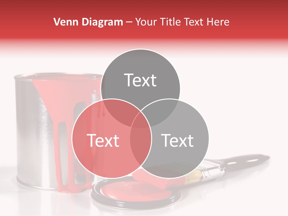 A Red Paint Can With A Brush Next To It PowerPoint Template