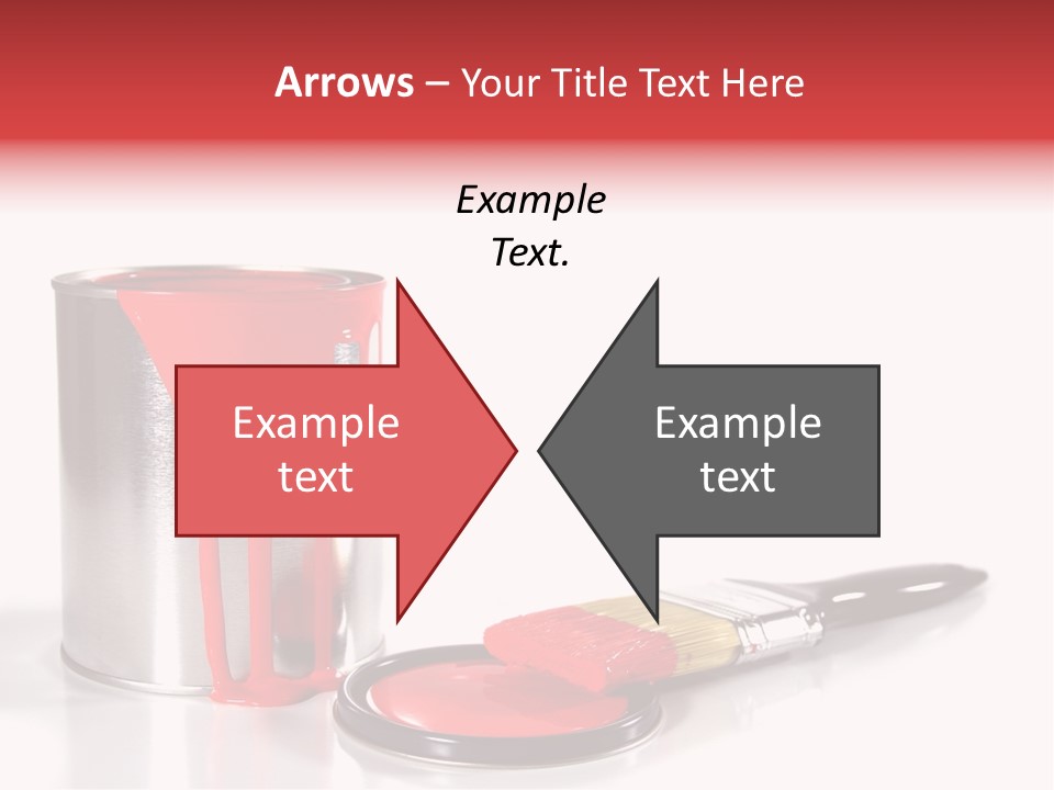 A Red Paint Can With A Brush Next To It PowerPoint Template