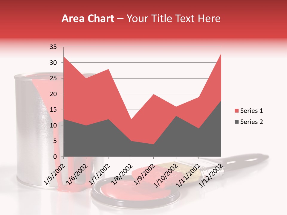 A Red Paint Can With A Brush Next To It PowerPoint Template