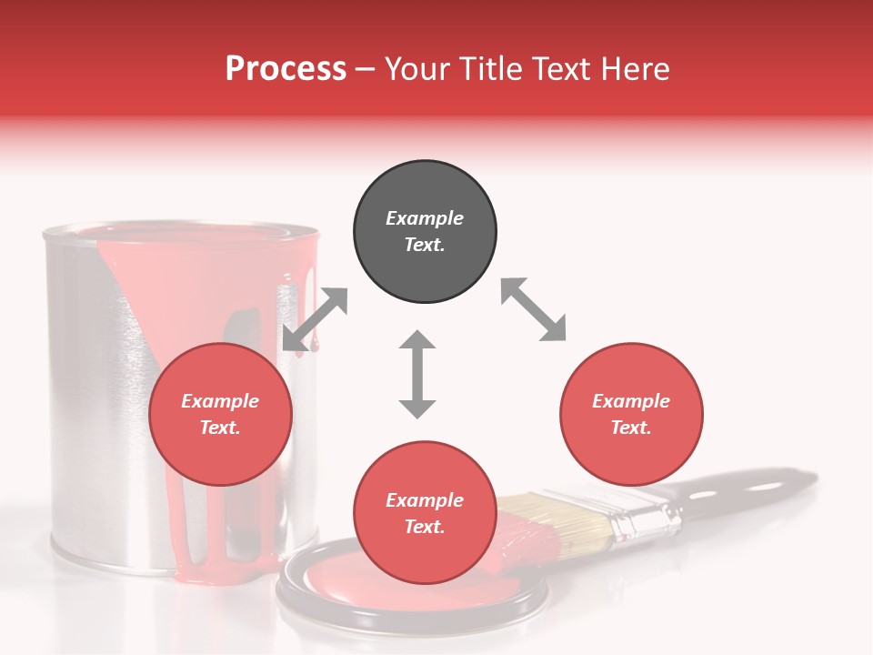 A Red Paint Can With A Brush Next To It PowerPoint Template