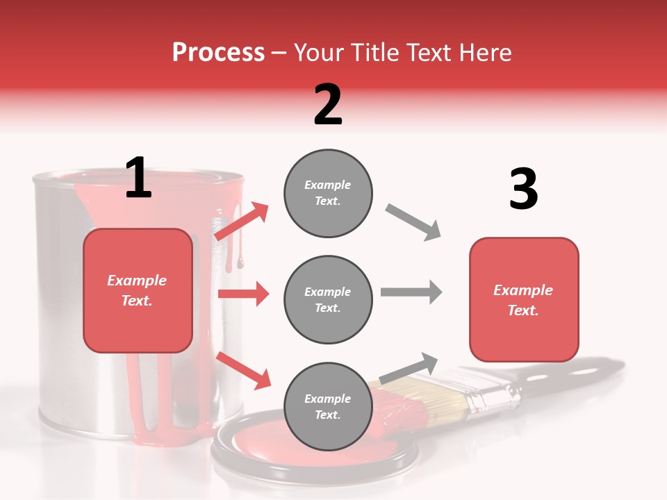A Red Paint Can With A Brush Next To It PowerPoint Template