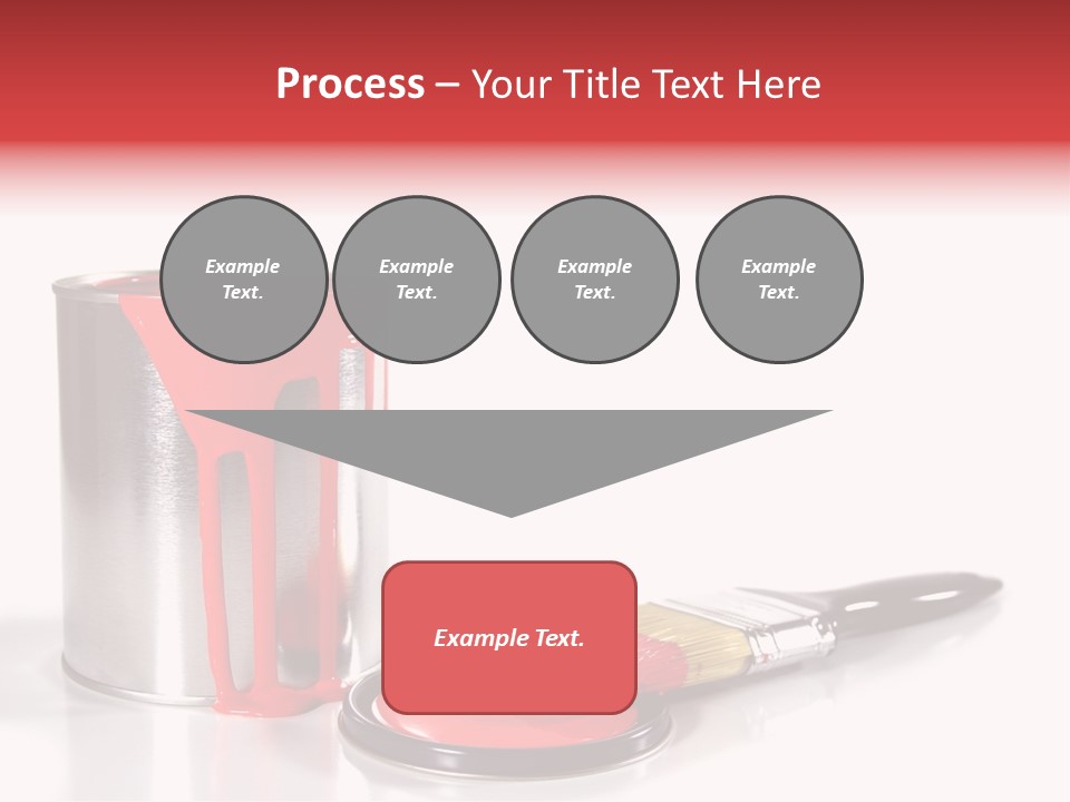 A Red Paint Can With A Brush Next To It PowerPoint Template