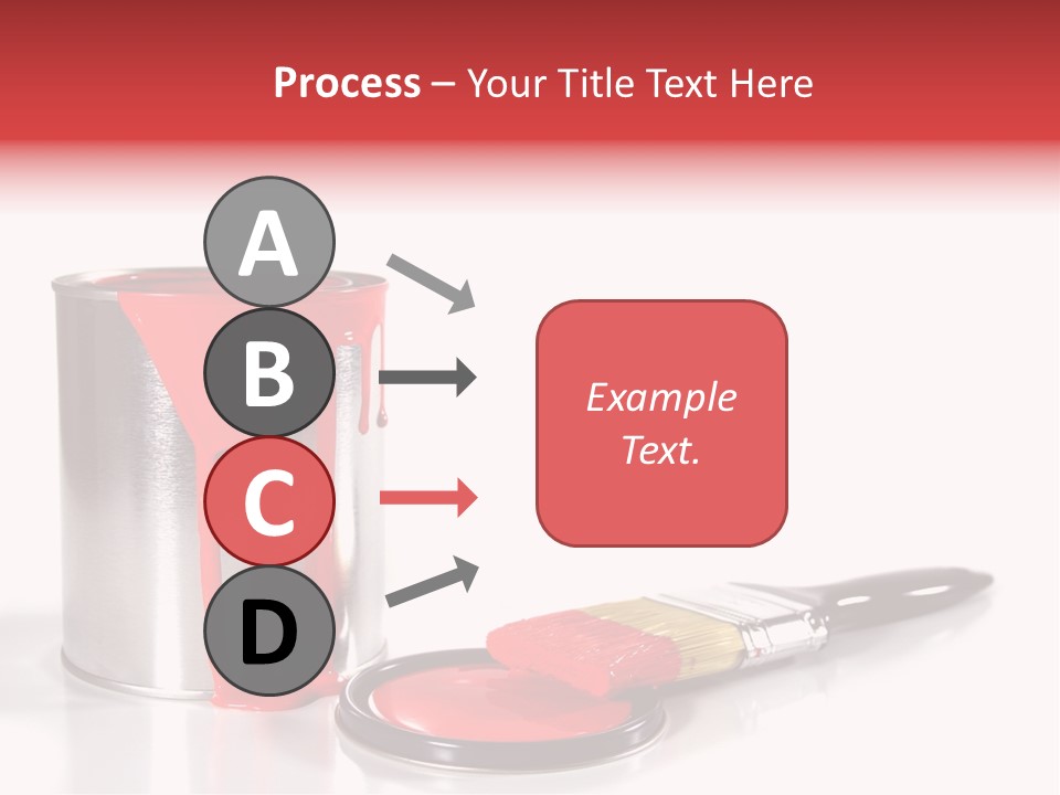 A Red Paint Can With A Brush Next To It PowerPoint Template