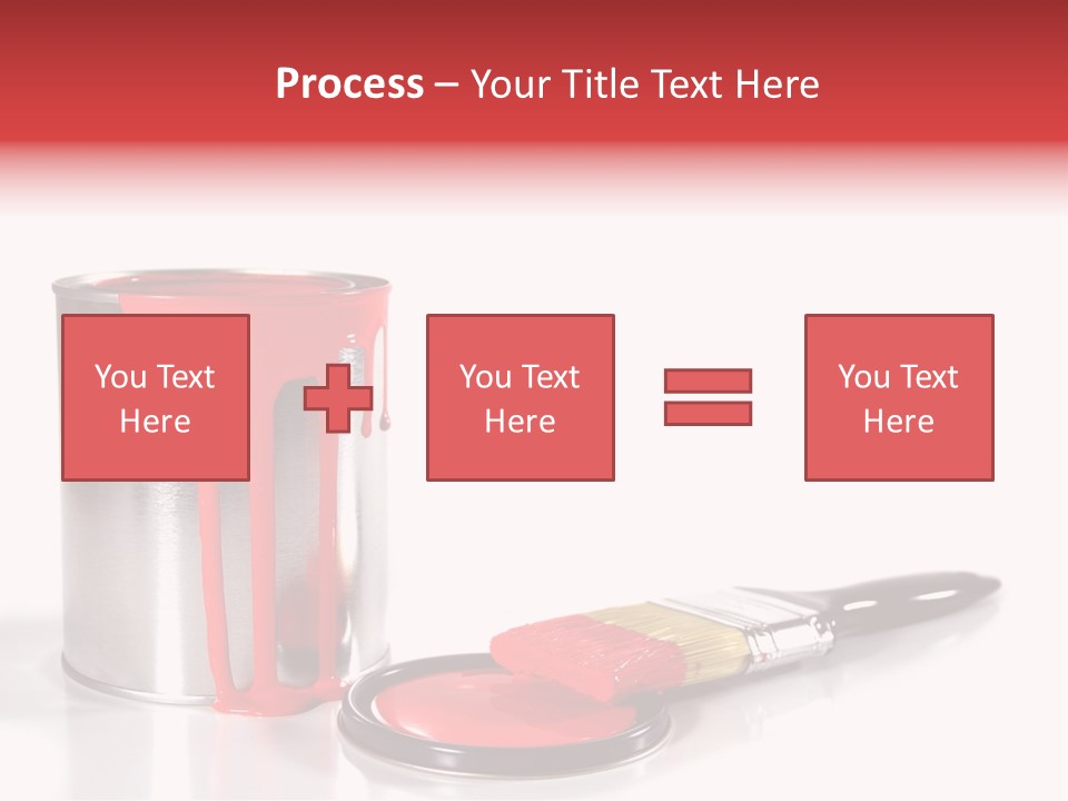 A Red Paint Can With A Brush Next To It PowerPoint Template