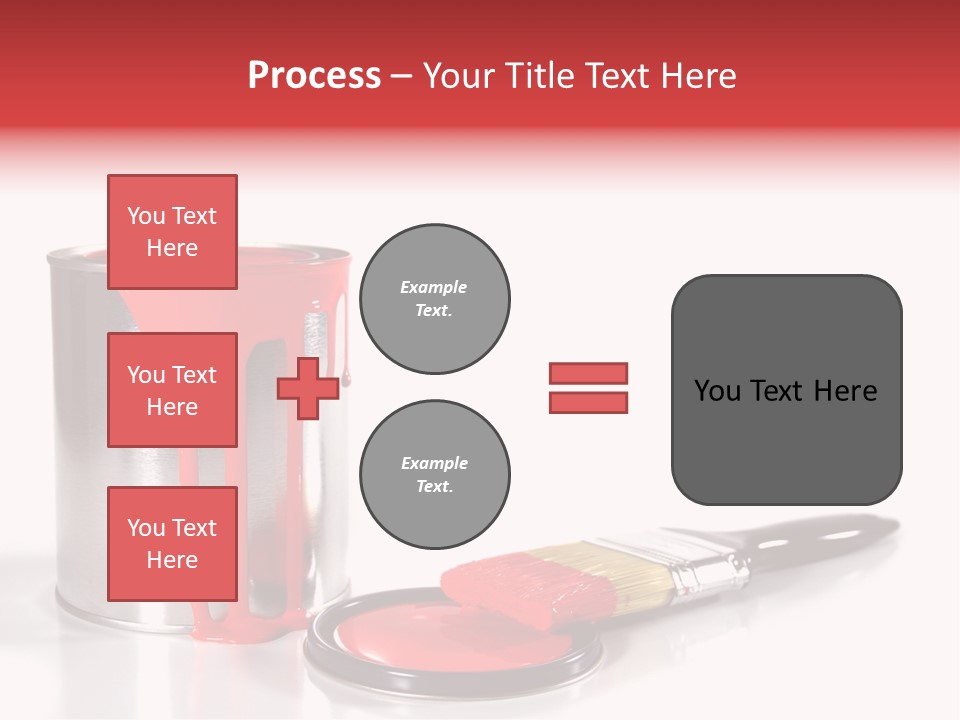 A Red Paint Can With A Brush Next To It PowerPoint Template