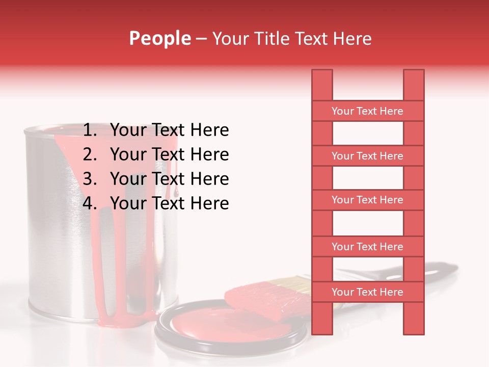 A Red Paint Can With A Brush Next To It PowerPoint Template