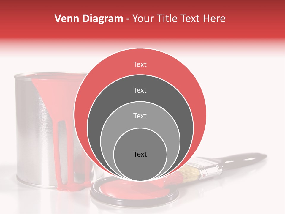 A Red Paint Can With A Brush Next To It PowerPoint Template