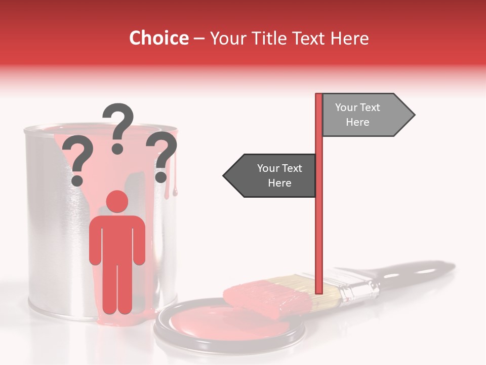 A Red Paint Can With A Brush Next To It PowerPoint Template