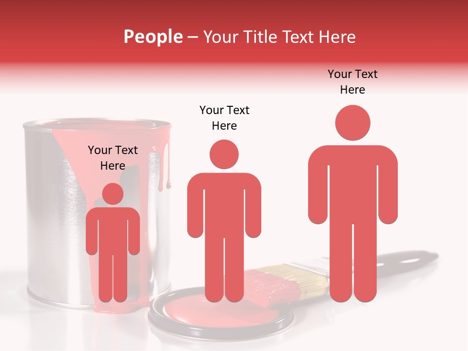 A Red Paint Can With A Brush Next To It PowerPoint Template