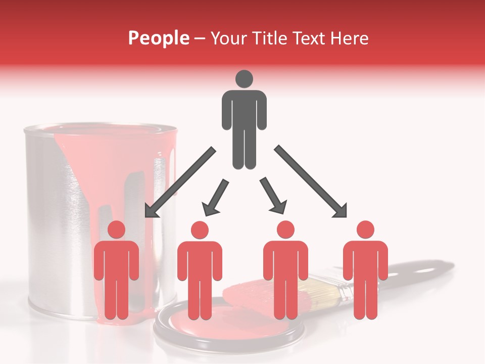 A Red Paint Can With A Brush Next To It PowerPoint Template