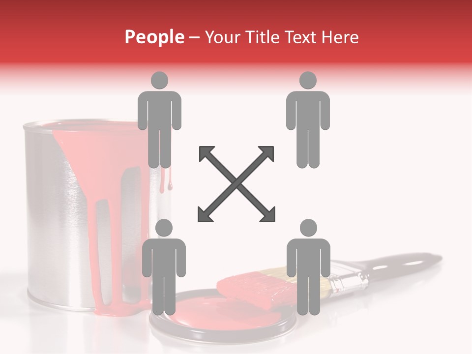 A Red Paint Can With A Brush Next To It PowerPoint Template