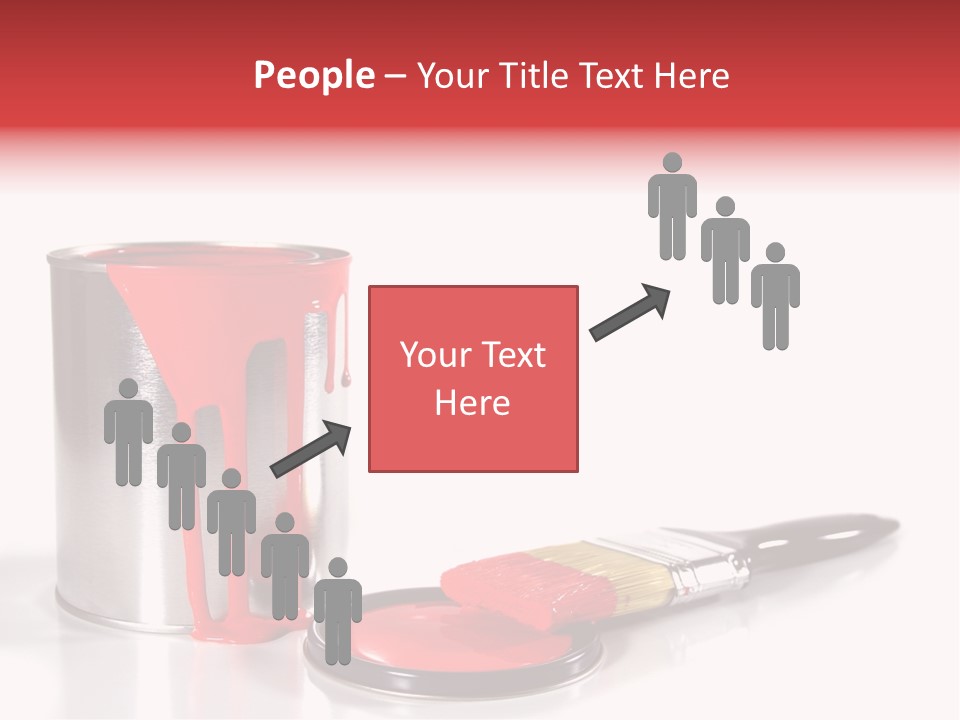 A Red Paint Can With A Brush Next To It PowerPoint Template