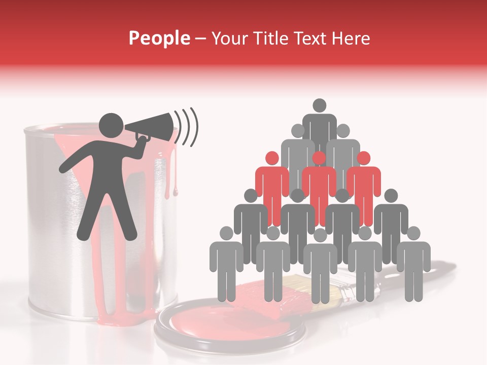 A Red Paint Can With A Brush Next To It PowerPoint Template