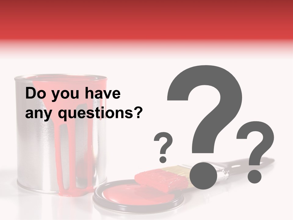 A Red Paint Can With A Brush Next To It PowerPoint Template