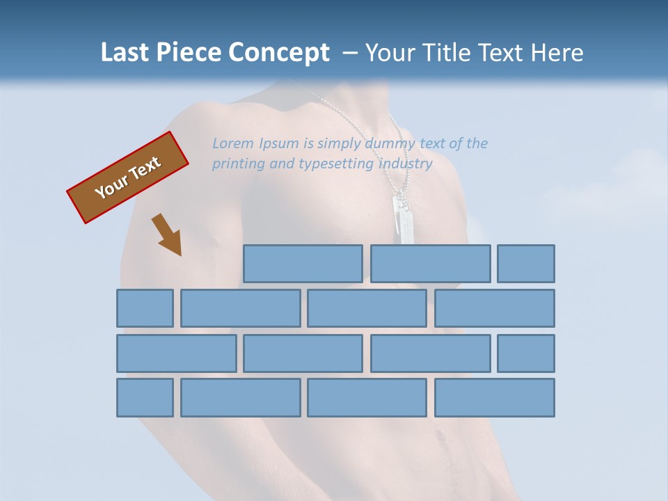 A Man With No Shirt Standing In Front Of A Blue Sky PowerPoint Template