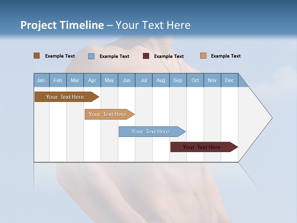 A Man With No Shirt Standing In Front Of A Blue Sky PowerPoint Template