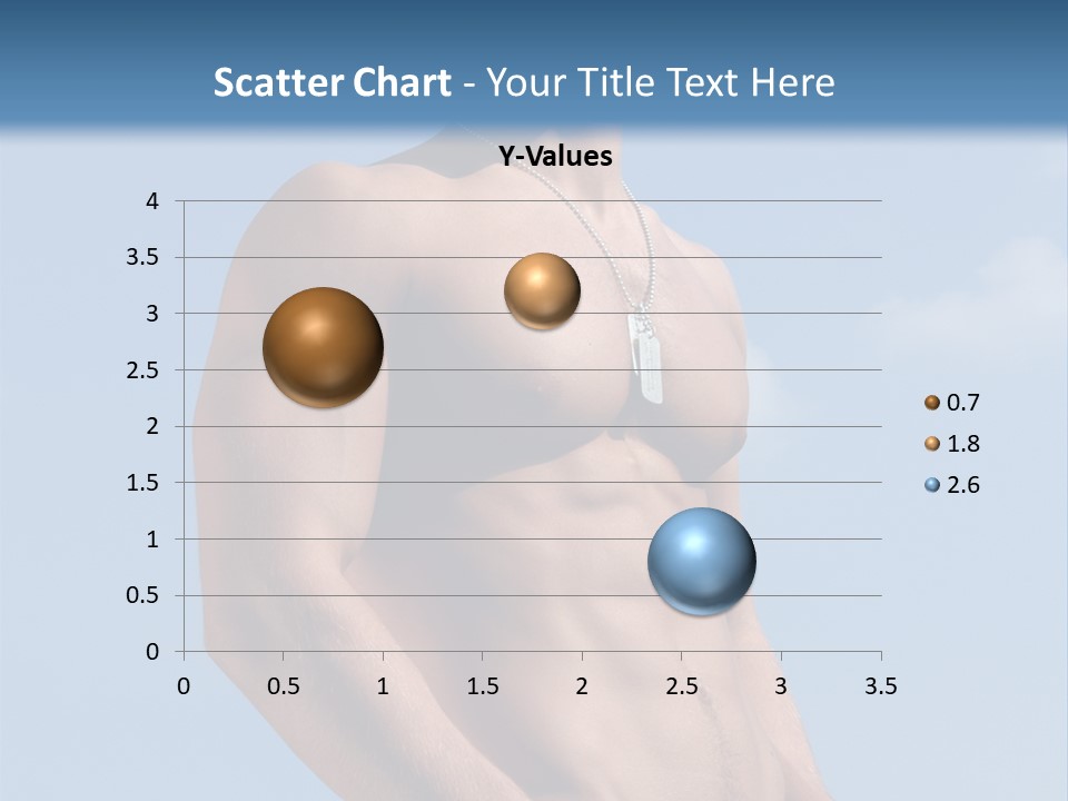 A Man With No Shirt Standing In Front Of A Blue Sky PowerPoint Template