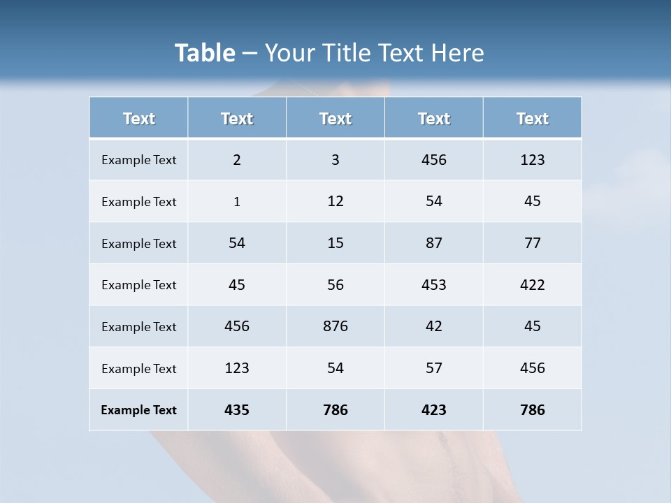 A Man With No Shirt Standing In Front Of A Blue Sky PowerPoint Template