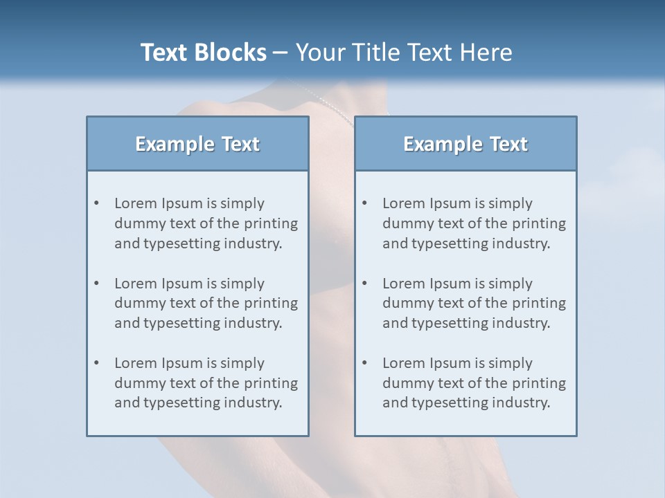 A Man With No Shirt Standing In Front Of A Blue Sky PowerPoint Template